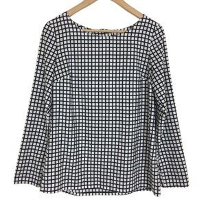 Merona windowpane pattern top